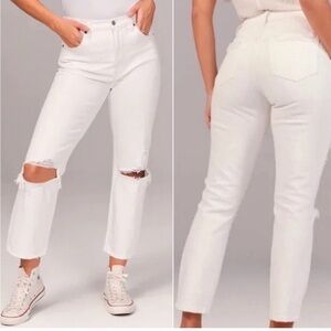 Abercrombie Ultra High Rise Ankle Straight Jeans size 25Short